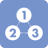 Light grey-blue square with three white circles numbered 1, 2, and 3, connected with a dashed line. Click here to learn more about the Capstone Process at NorthBay Healthcare.