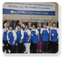 NorthBay Guild volunteers working in the Secondhand Rose