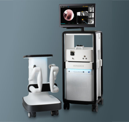 Both pieces of the MONARCH, Robotic-Assisted Bronchoscopy, platform.