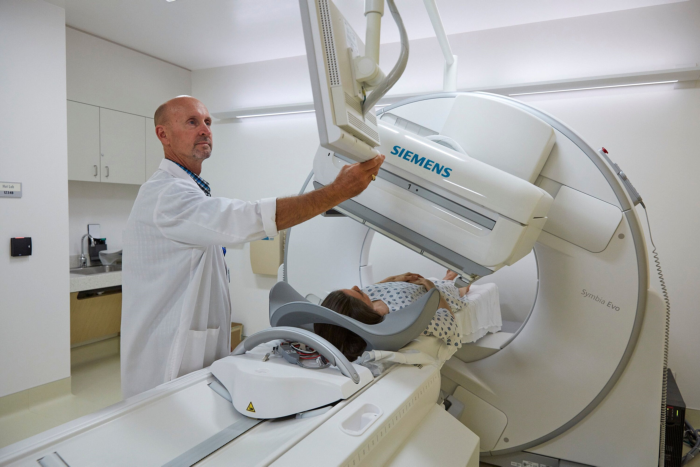 There’s a number of new pieces of equipment featuring the latest technology in Diagnostic Imaging on the first floor of the North Wing. A new nuclear medicine gamma camera has its own room. Credit: Photo by FRED GREAVES