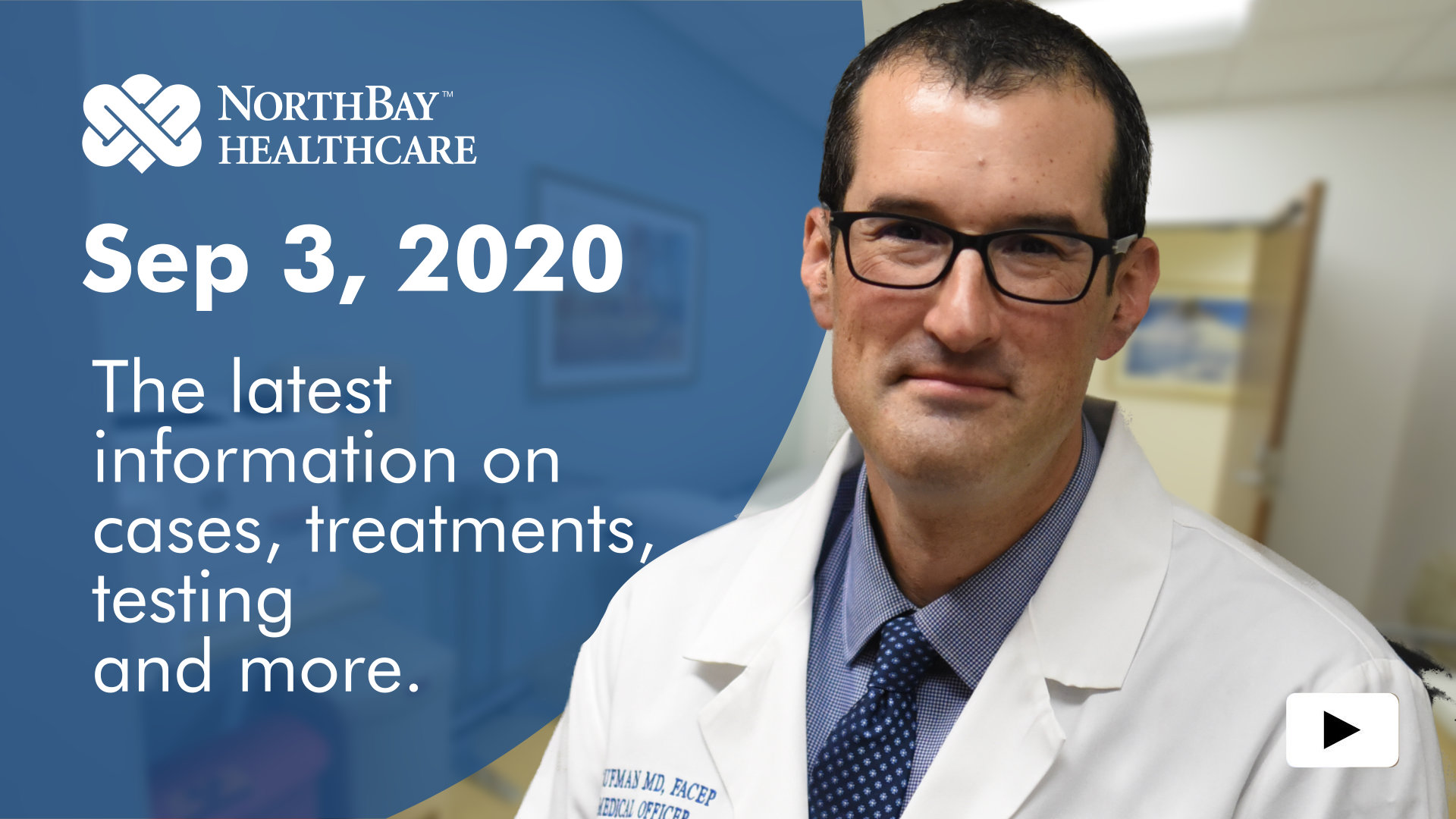 COVID-19 Chat: The latest information on cases, treatments, testing and more, with NorthBay Healthcare Chief Medical Officer Seth Kaufman. Live chat held Sept. 3, 2020.